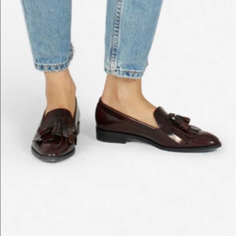NWOT Everlane brown tassel loafer